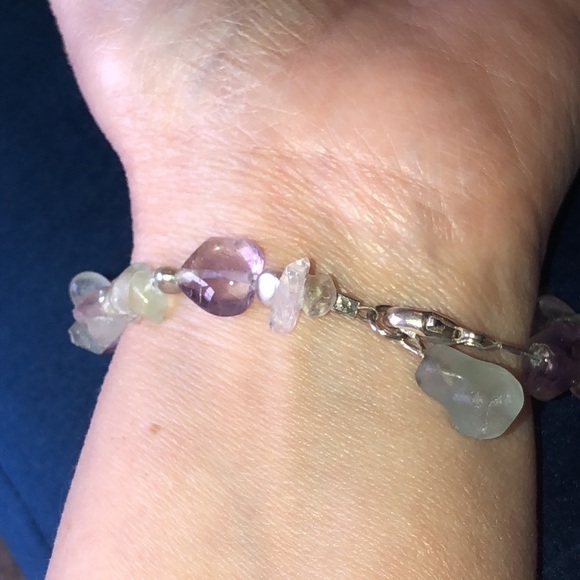 Lilac & Pearl Sterling Silver Bracelet - Picture 14 of 15